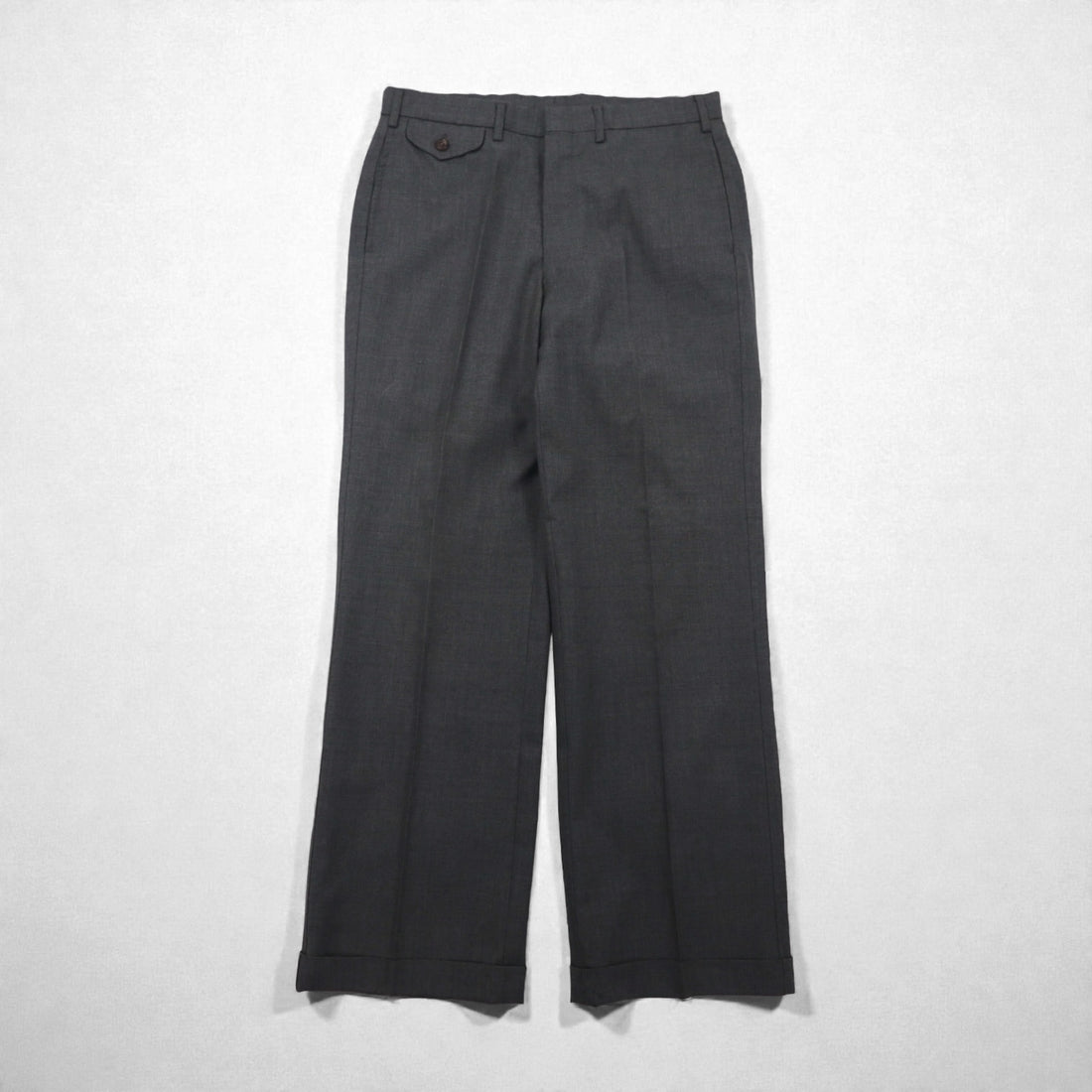 Polo Ralph Lauren 80s Made in Japan Peak Lapel Double-Breasted Suit, Size M, Gray, Gold Buttons
