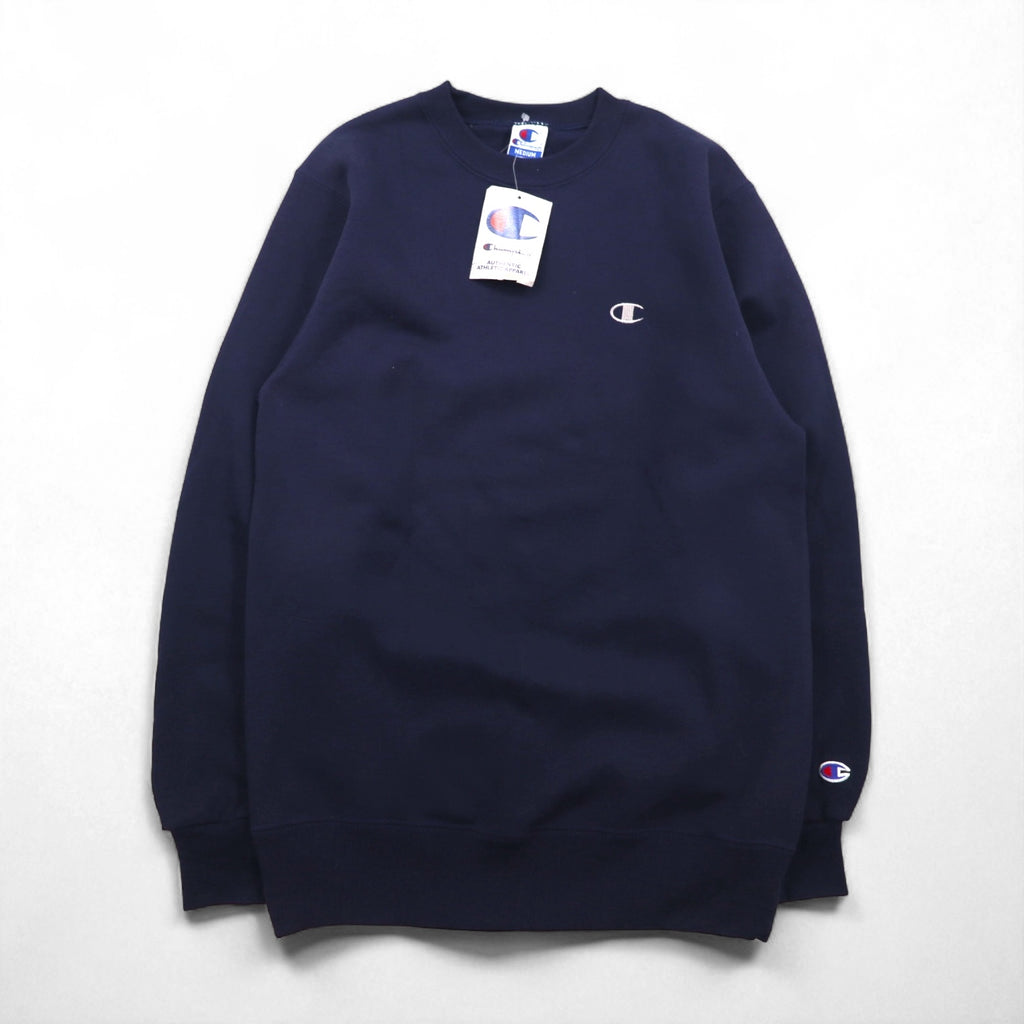 Champion 90s Made in USA Embroidered Tag Sweatshirt, Size M, Navy, Unused, Deadstock