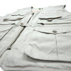 Eddie Bauer 90s Fishing Vest, XL, Beige, Cotton, Mesh Paneling, Drawcord