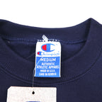 Champion 90s Made in USA Embroidered Tag Sweatshirt, Size M, Navy, Unused, Deadstock