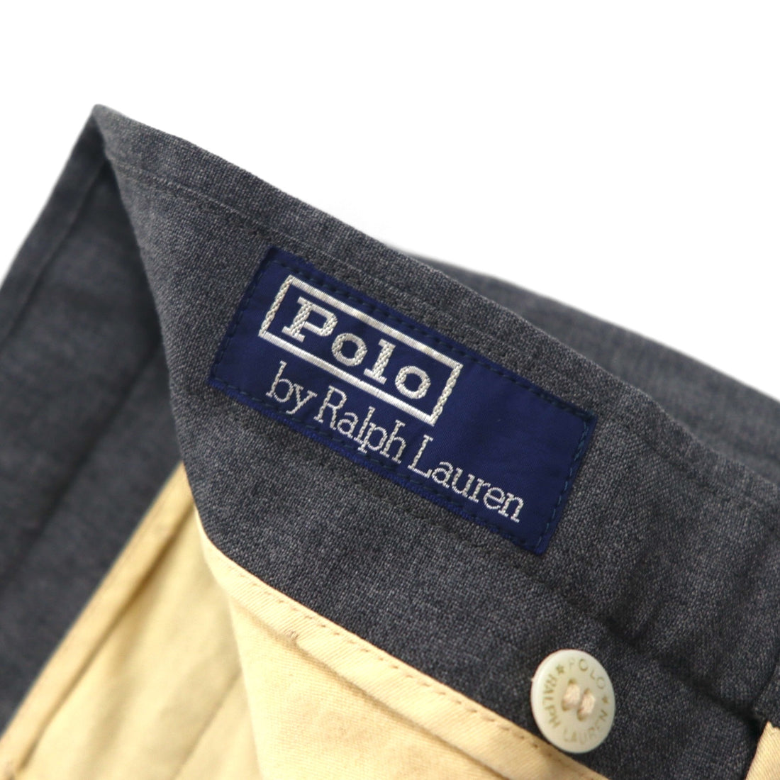 Polo Ralph Lauren 80s Made in Japan Peak Lapel Double-Breasted Suit, Size M, Gray, Gold Buttons