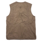 Eddie Bauer 90s Fishing Vest, M, Khaki, Cotton, Mesh Switching, Drawcord