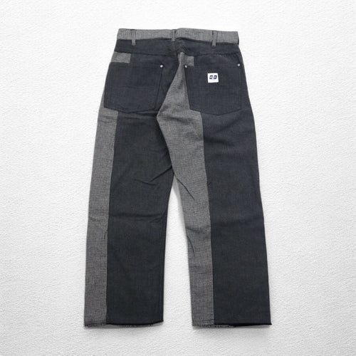 AiE (Nepenthes) 22AW USA Made Crazy Pattern Pants Krazy Pant M Gray Hickory Stripe Herringbone Unused