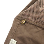 Eddie Bauer 90s Fishing Vest, M, Khaki, Cotton, Mesh Switching, Drawcord