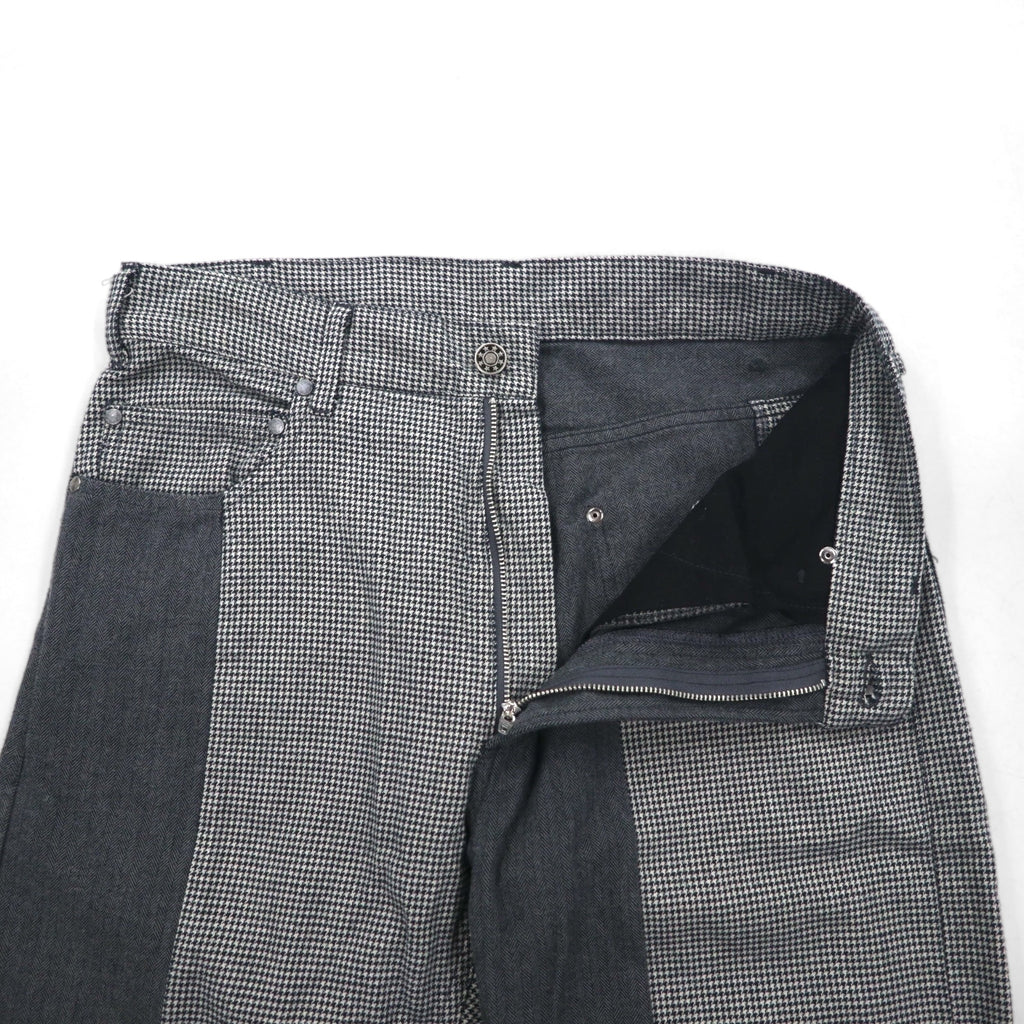 AiE (Nepenthes) 22AW USA Made Crazy Pattern Pants Krazy Pant M Gray Hickory Stripe Herringbone Unused