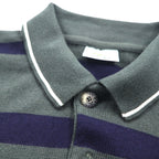LACOSTE 80s Knit Polo Shirt Sweater, Size XL, Green Wool with Stripes