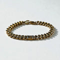 Christian Dior Vintage Curved Chain Bracelet Gold