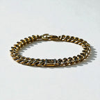 Christian Dior Vintage Curved Chain Bracelet Gold