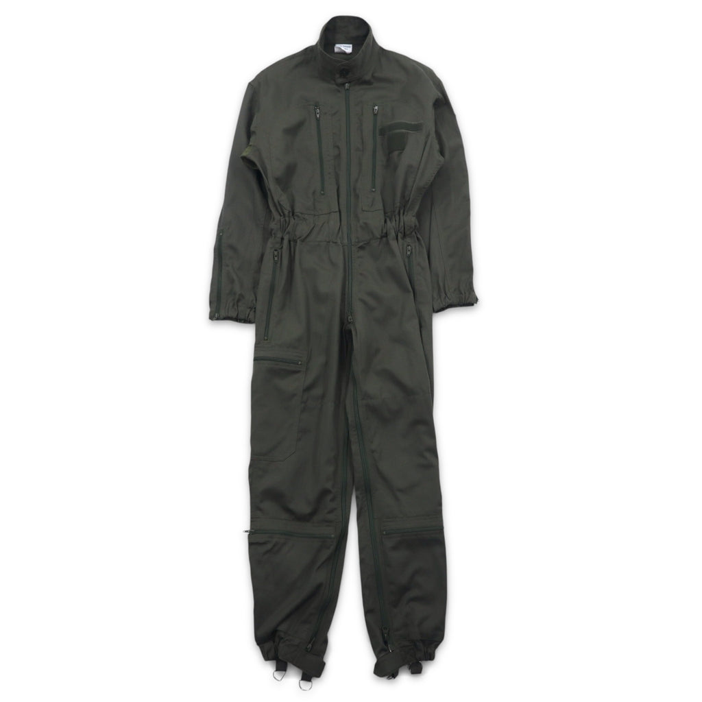 Vintage 90s French Military BIDERMANN UNIFORMES French Air Force Flight Suit All-in-one Jumpsuit S Khaki Herringbone Military 93-10-056