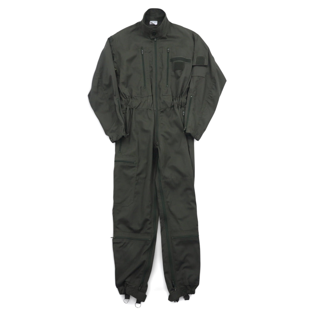 Vintage 90s French Military BIDERMANN UNIFORMES French Air Force Flight Suit All-in-one Jumpsuit S Khaki Herringbone Military 93-10-056