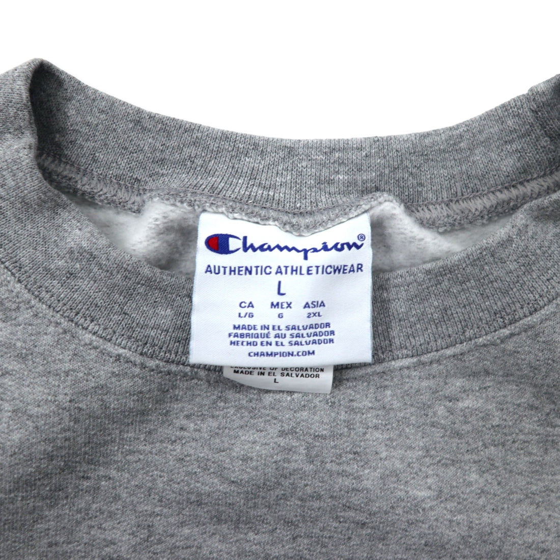 Champion College Print Sweatshirt, 2XL, Grey, Cotton, Fleece Lining, NCAA, K-STATE DAD, Big Size, Made in El Salvador