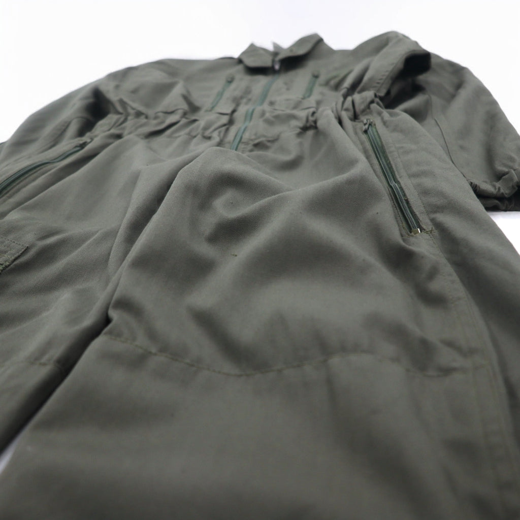 Vintage 90s French Military BIDERMANN UNIFORMES French Air Force Flight Suit All-in-one Jumpsuit S Khaki Herringbone Military 93-10-056