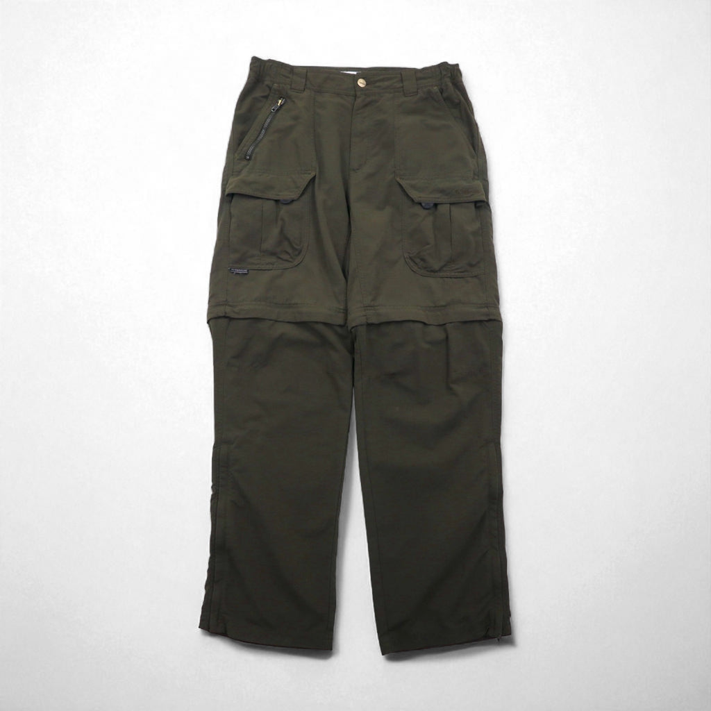 Columbia 00年代 2WAY コンバーチブル カーゴパンツ ショートパンツ L ナイロン TM8248 TITANIUM