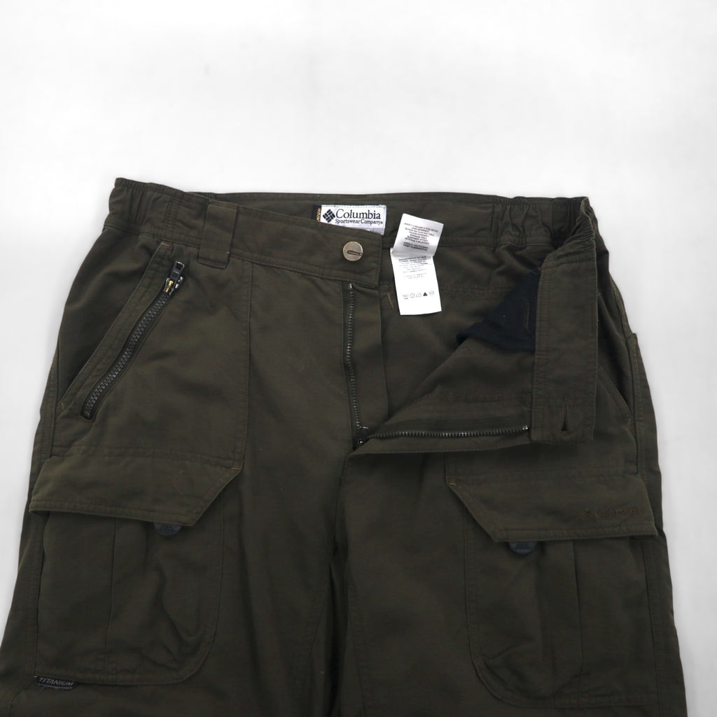 Columbia 00年代 2WAY コンバーチブル カーゴパンツ ショートパンツ L ナイロン TM8248 TITANIUM