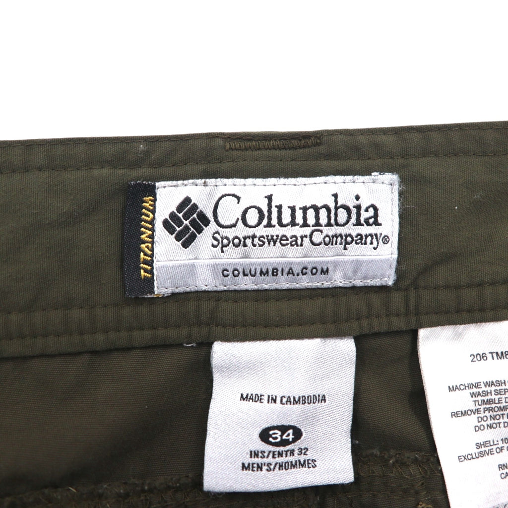 Columbia 00年代 2WAY コンバーチブル カーゴパンツ ショートパンツ L ナイロン TM8248 TITANIUM