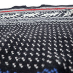 VIKING Made in Scotland 90s Birdseye Nordic Pattern Knit Sweater L Black Wool