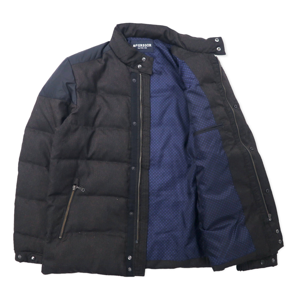 McGREGOR High Neck Down Blouson Down Jacket M Brown Herringbone Polyester 111137903