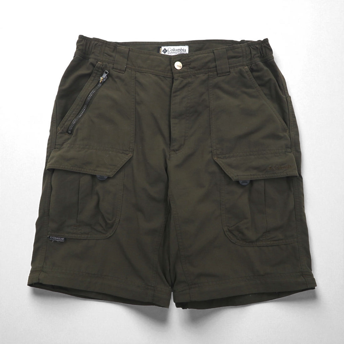 Columbia 00年代 2WAY コンバーチブル カーゴパンツ ショートパンツ L ナイロン TM8248 TITANIUM