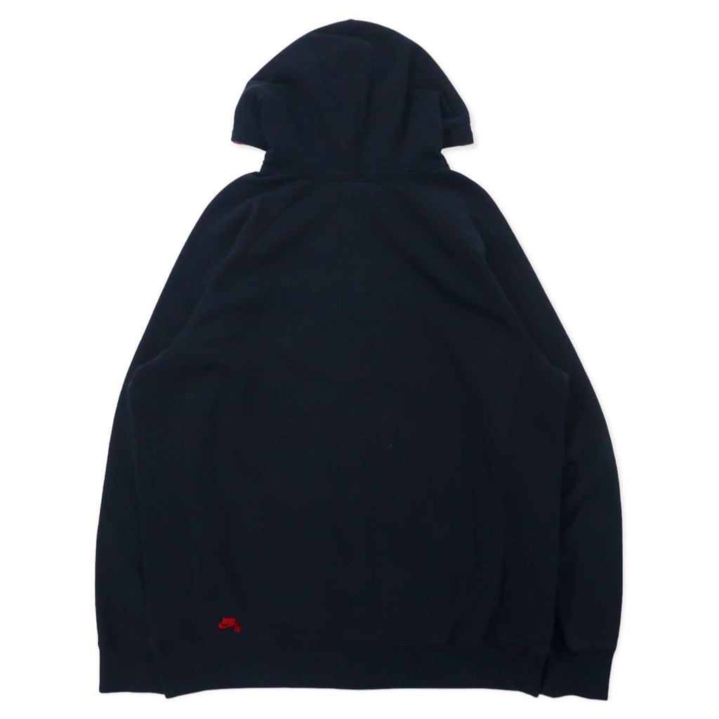 NIKE SB Reverse Weave Full Zip Hoodie XL Black Cotton Fleece Lining 384047-010
