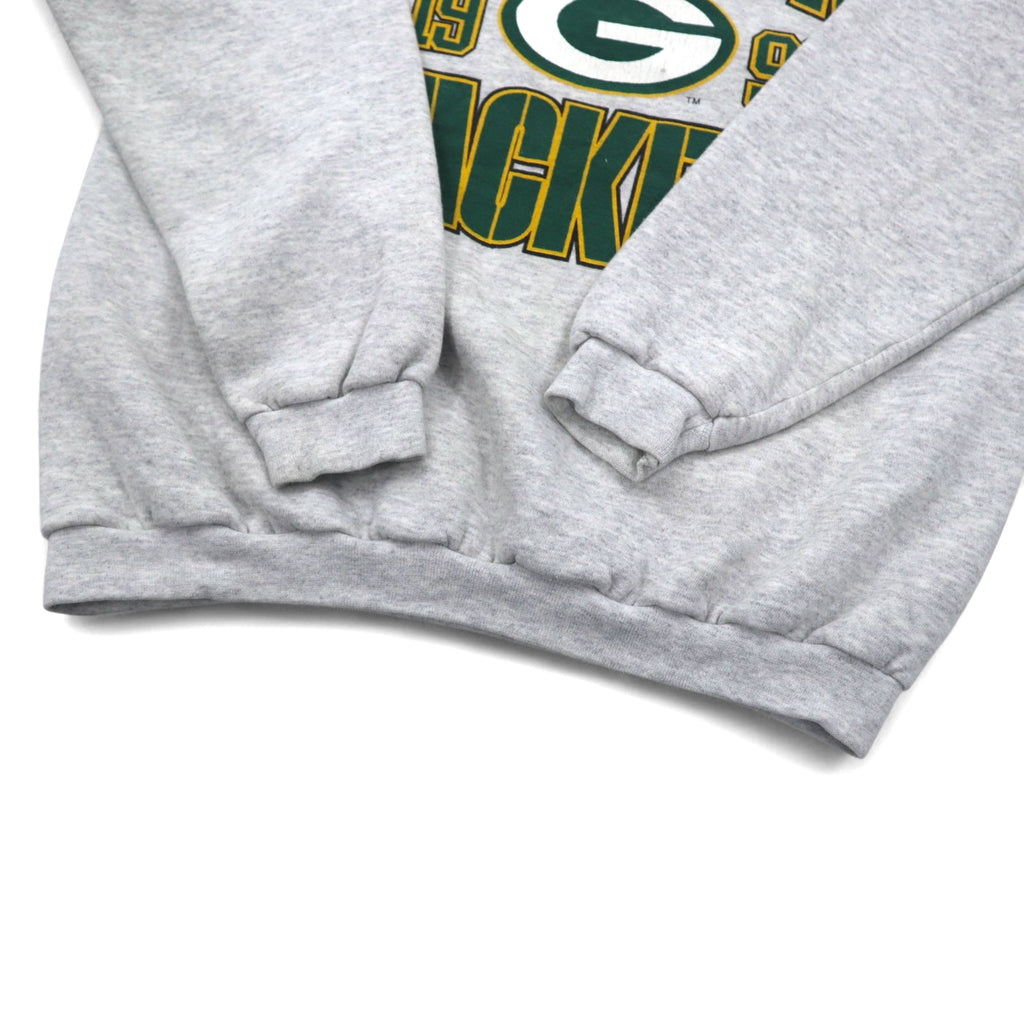 LOGO7 90s USA Made NFL Sweatshirt L Gray GREEN BAY PACKERS Green Bay Packers