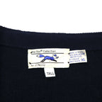 The FOX Collection by JC Penney 1980s Vintage Knit Cardigan, Made in USA, Size XL, Navy