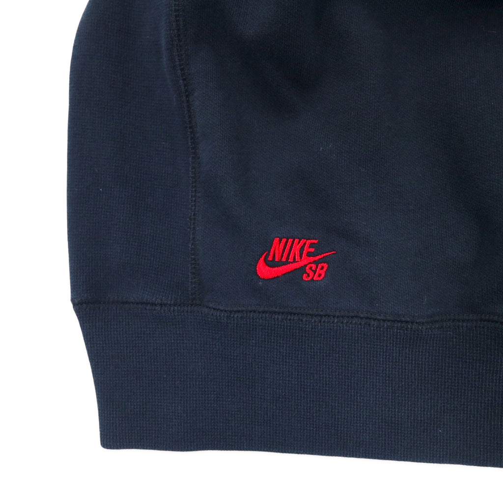 NIKE SB Reverse Weave Full Zip Hoodie XL Black Cotton Fleece Lining 384047-010