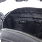 PORTER Waist Bag Body Bag Black Nylon Diamond Pattern Made in Japan