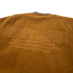 PERSON'S 90s Leather Sleeve Stadium Jacket L Brown Wool Cowhide Quilted Liner Logo Embroidery