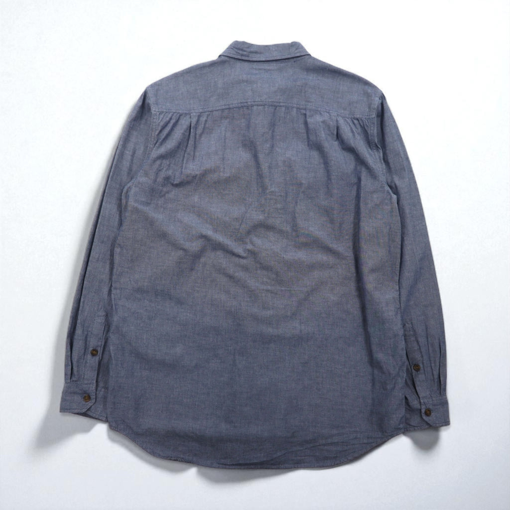 Carhartt Button-Down Chambray Work Shirt, Size L, Blue, FORT L/S CHAMBRAY SHIRT, Double Pocket, S202, Relaxed Fit