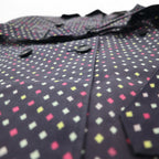 Paul Smith BLACK Rubberized Trench Coat L Navy All-over Dot Pattern Double Breasted Belted Waterproof