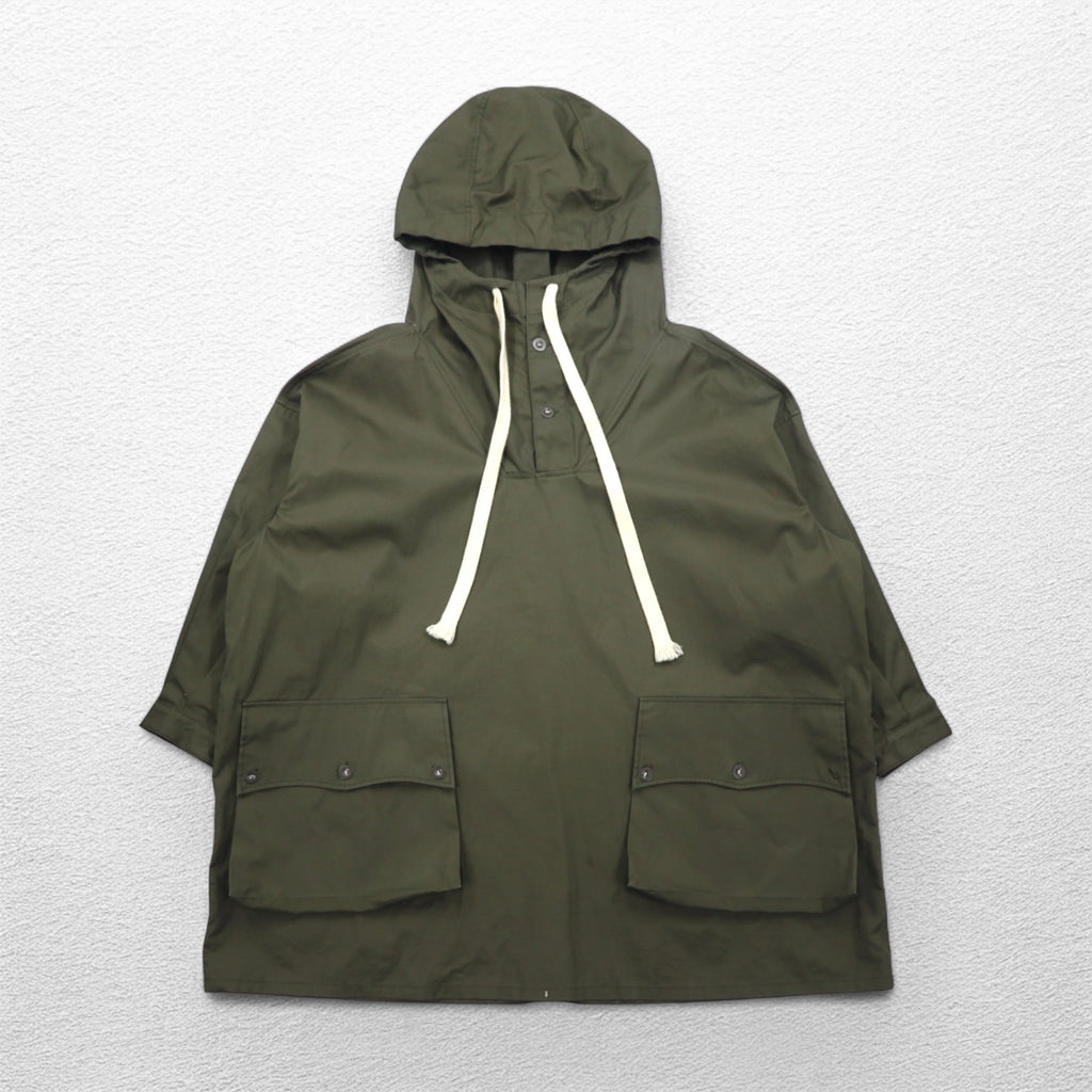SOUMO Anorak Over Jacket L Ventile Cotton Khaki 10-SJ-001 Made in Japan