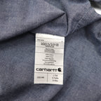 Carhartt Button-Down Chambray Work Shirt, Size L, Blue, FORT L/S CHAMBRAY SHIRT, Double Pocket, S202, Relaxed Fit