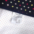 Paul Smith BLACK Rubberized Trench Coat L Navy All-over Dot Pattern Double Breasted Belted Waterproof