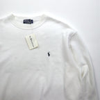 Polo Ralph Lauren 90年代 USA製 スウェット トレーナー L ホワイト スモールポニー刺繡 デッドストック 未使用品