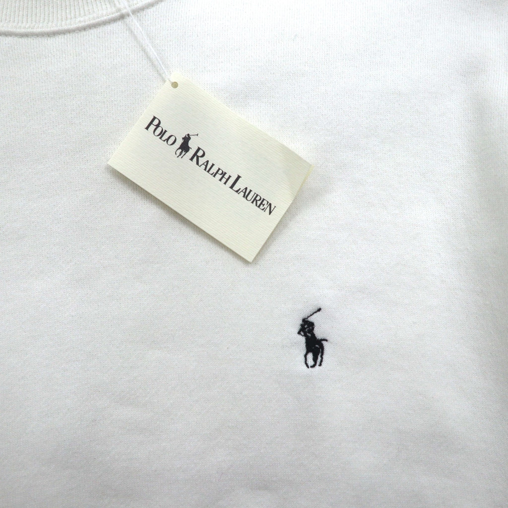 Polo Ralph Lauren 90年代 USA製 スウェット トレーナー L ホワイト スモールポニー刺繡 デッドストック 未使用品