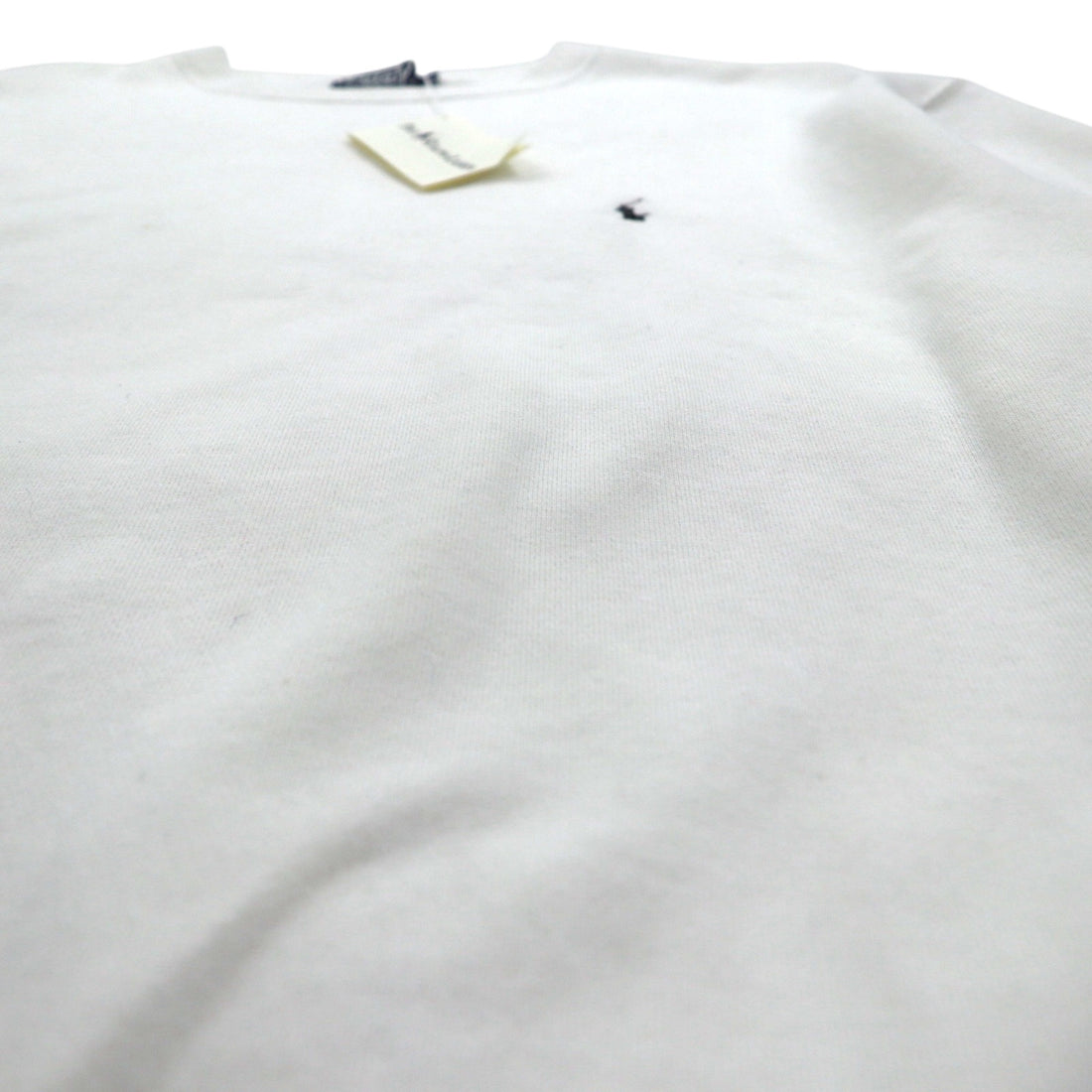 Polo Ralph Lauren 90年代 USA製 スウェット トレーナー L ホワイト スモールポニー刺繡 デッドストック 未使用品