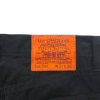 Levi's 00s 702 Denim Pants Jeans M Black 00702-0036 Leather Patch