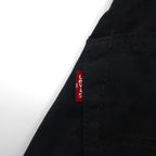 Levi's 00s 702 Denim Pants Jeans M Black 00702-0036 Leather Patch