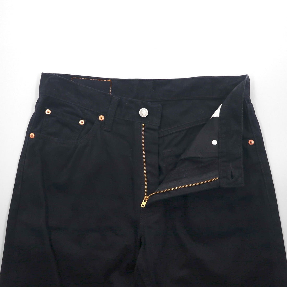 Levi's 00s 702 Denim Pants Jeans M Black 00702-0036 Leather Patch