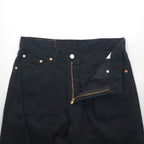 Levi's 00s 702 Denim Pants Jeans M Black 00702-0036 Leather Patch