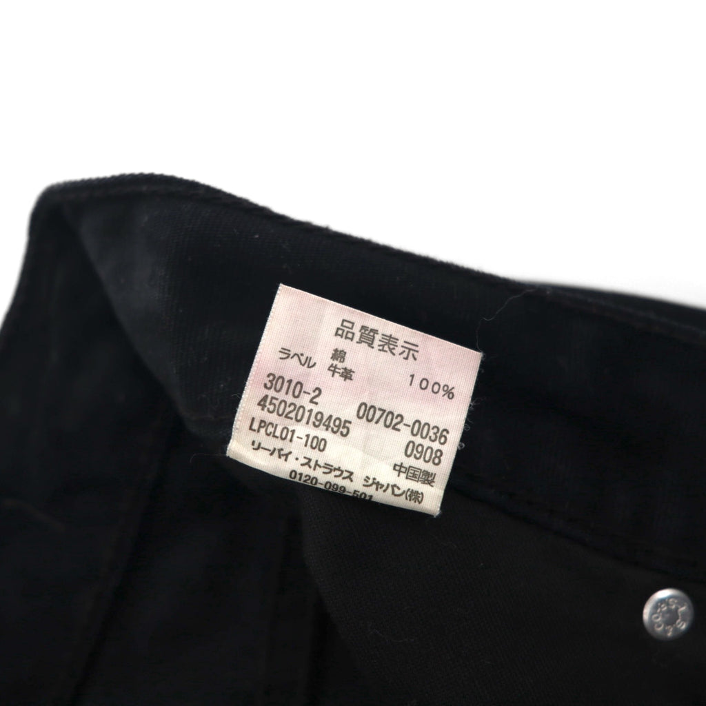 Levi's 00s 702 Denim Pants Jeans M Black 00702-0036 Leather Patch
