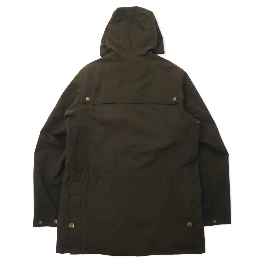 Barbour × ID URBAN RESEARCH × LOWPRO Made in England Oiled Jacket Hoodie 36 Brown Cotton Drawcord SLIM FIT DURHAM 1102007