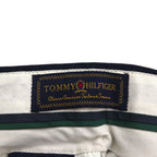 TOMMY HILFIGER 90s 2-pleat wide-leg slacks, size L, navy wool gabardine