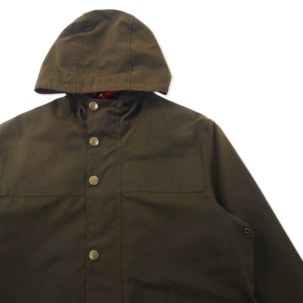 Barbour × ID URBAN RESEARCH × LOWPRO Made in England Oiled Jacket Hoodie 36 Brown Cotton Drawcord SLIM FIT DURHAM 1102007