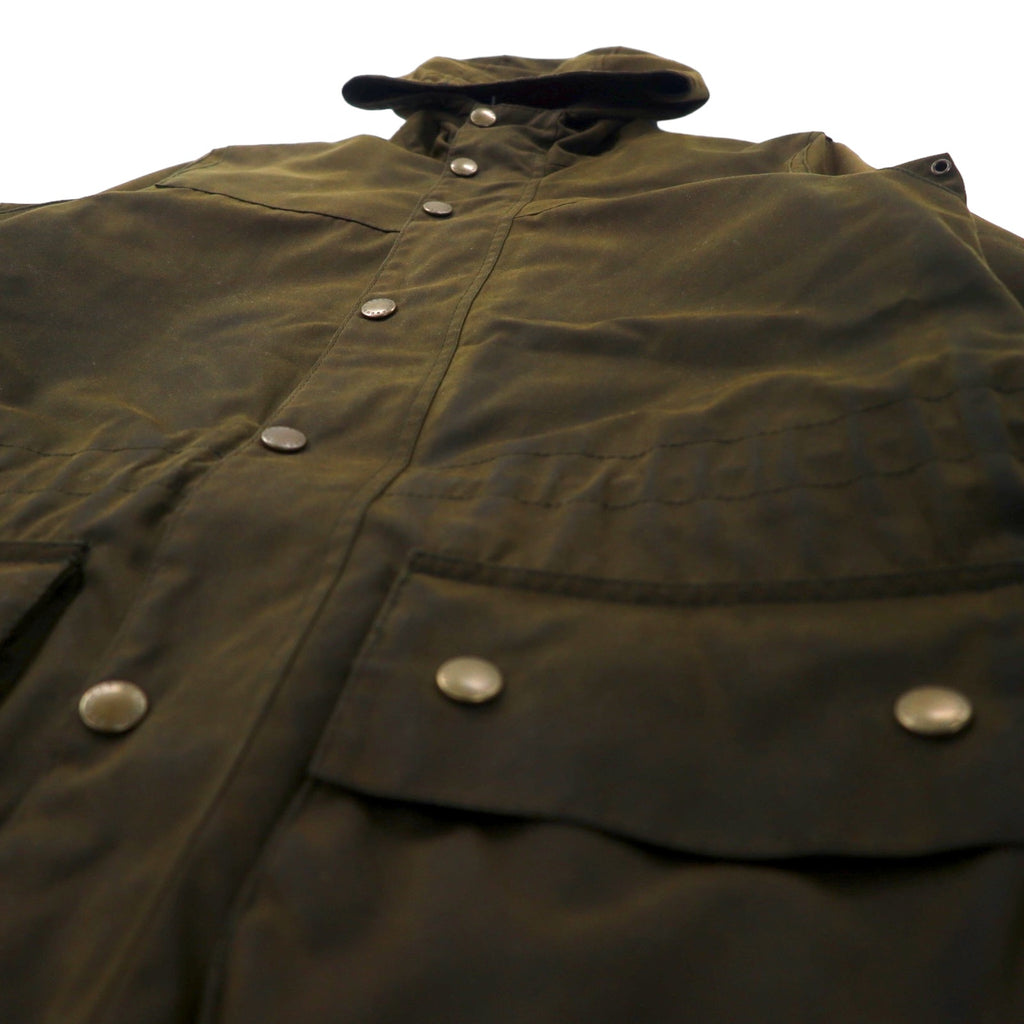 Barbour × ID URBAN RESEARCH × LOWPRO Made in England Oiled Jacket Hoodie 36 Brown Cotton Drawcord SLIM FIT DURHAM 1102007