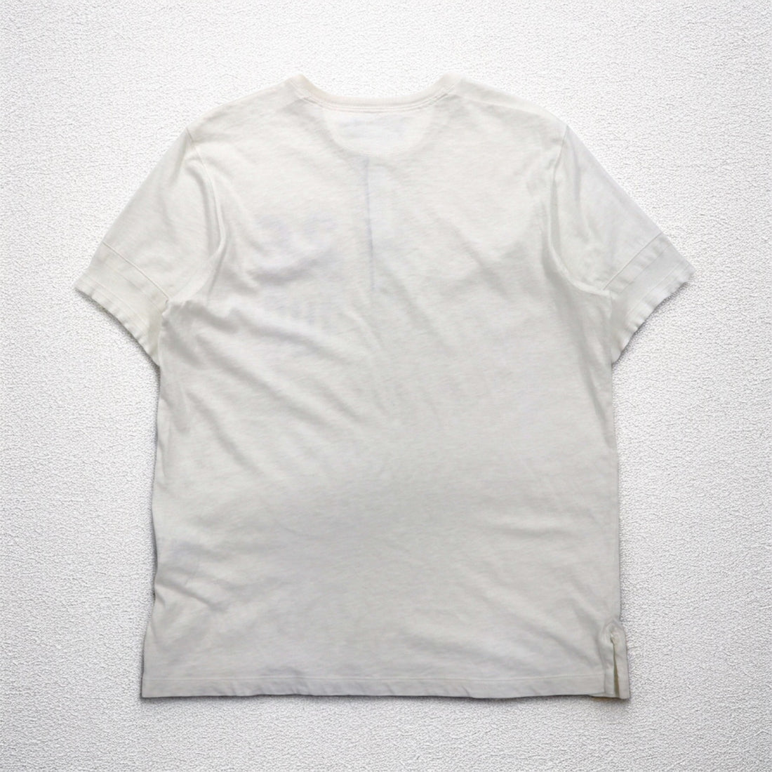 Polo by Ralph Lauren ヘンリーネック Tシャツ XL ホワイト 染み込みプリント ナンバリング CUSTOM FIT