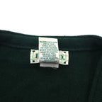 IZOD 90s Acrylic Knit V-Neck Cardigan L Green One Point Logo