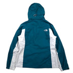 THE NORTH FACE Mountain Parka L Blue Nylon HYVENT Waterproof Breathable Zip-in-Zip Removable Hood Double Zip US Standard