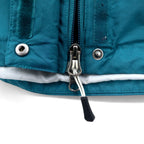 THE NORTH FACE Mountain Parka L Blue Nylon HYVENT Waterproof Breathable Zip-in-Zip Removable Hood Double Zip US Standard
