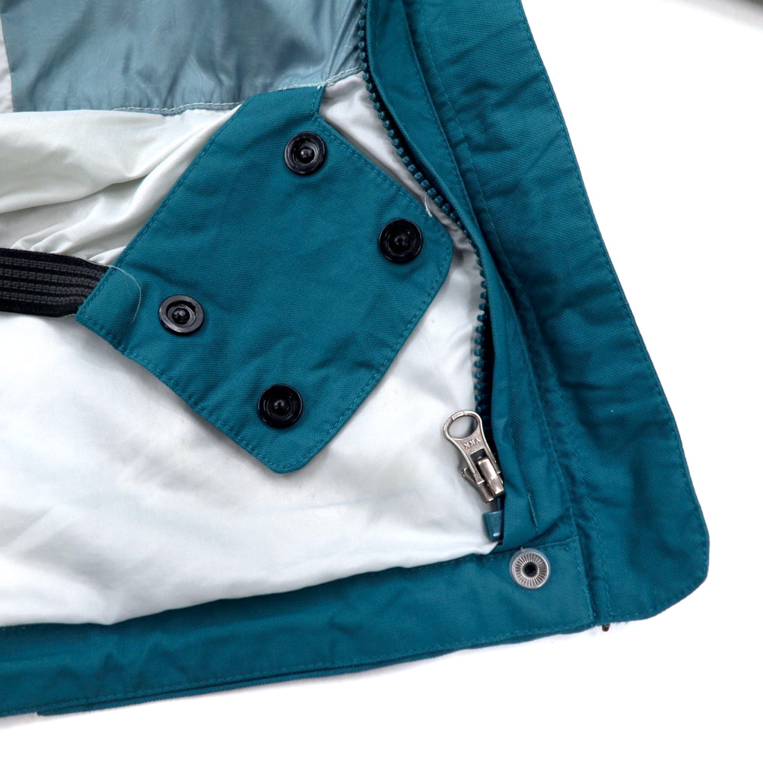 THE NORTH FACE Mountain Parka L Blue Nylon HYVENT Waterproof Breathable Zip-in-Zip Removable Hood Double Zip US Standard